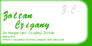 zoltan czigany business card