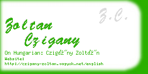 zoltan czigany business card
